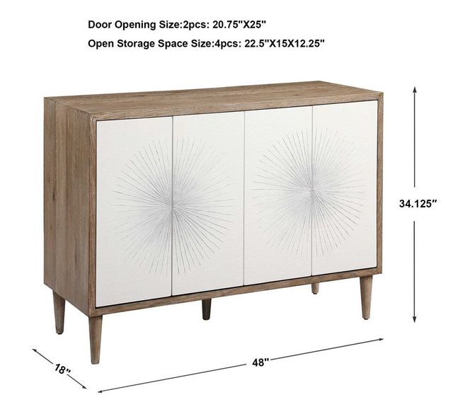 Uttermost® Dani Matte White Cabinet-2