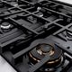 ZLINE Classic 36" Stainless Steel Pro Style Gas Range with Black Matte Door-2