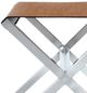 Modus Furniture One Coastal Brown/Stainless Steel Director's Stool-4