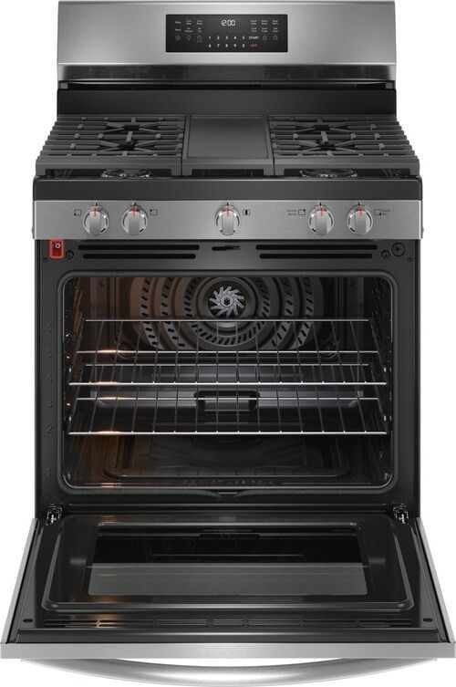 Frigidaire Gallery® 30" Smudge-Proof® Black Stainless Steel Freestanding Gas Range -1