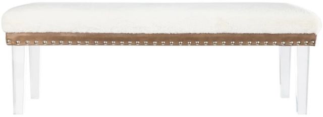 Jofran Inc. Brianna Snow Upholstered Bench-2