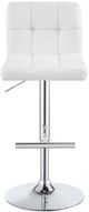 Coaster® Lenny 2-Piece Chrome/White Adjustable Stools-3