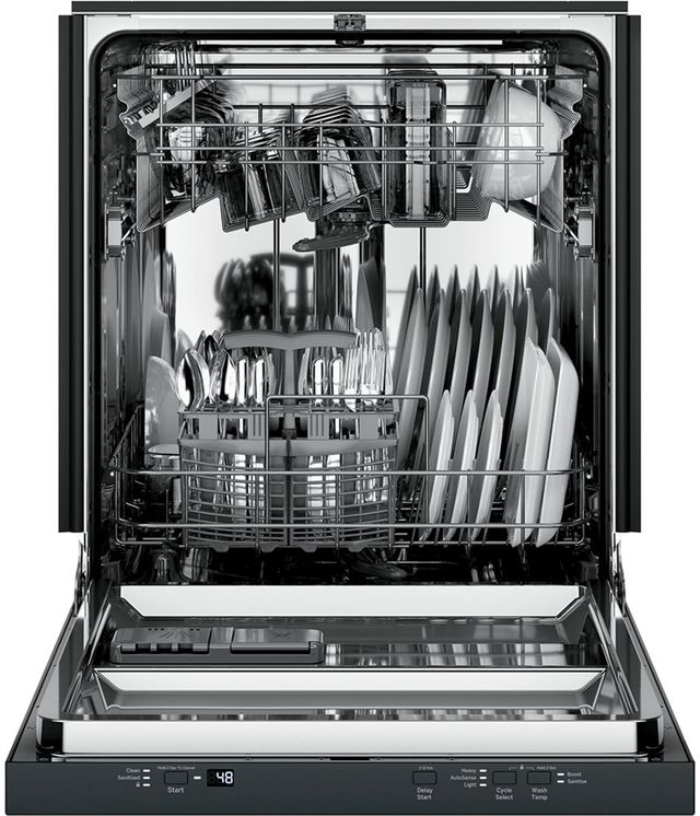 GE® 24" Black Top Control Built In Dishwasher-3
