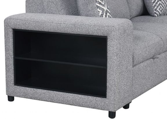 Furniture of America® Chatteris Gray Right-Arm Facing Sectional-4