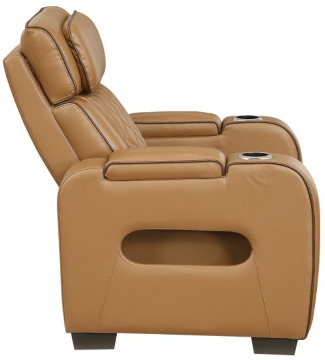 Homelegance® Fairway Brown Power Recliner with Power Headrest-3