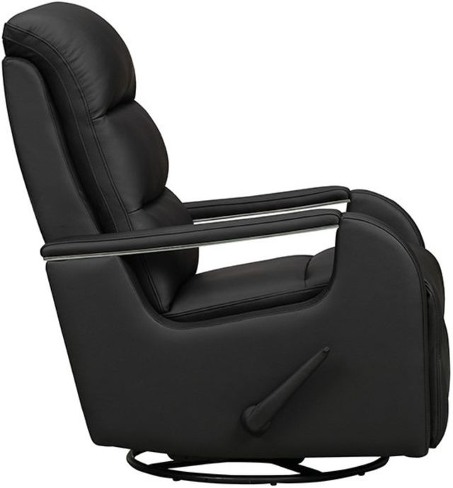 BarcaLounger® Sandhill Troy Onyx Manual Leather Swivel Glider Recliner-3