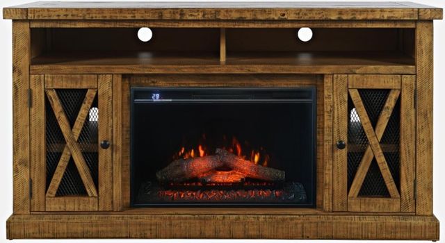 Jofran Inc. Telluride Gold Fireplace with Logset-2