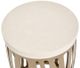 Michael Amini® La Rachelle Chardonnay Round Chair Side Table with Medium Champagne Base-2