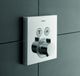 Hansgrohe ShowerSelect Chrome Square Thermostatic Trim for 2 Functions-1