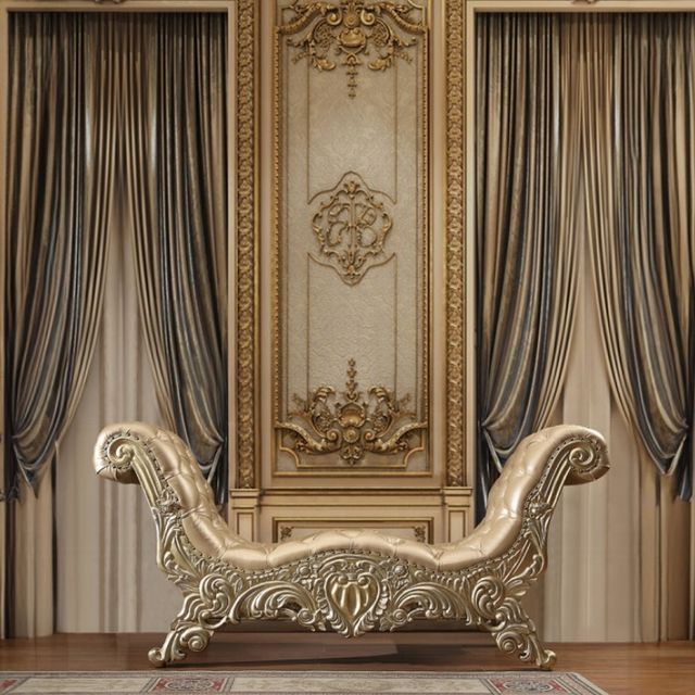 ACME Furniture Vatican Champagne Silver/Light Gold Bench-1