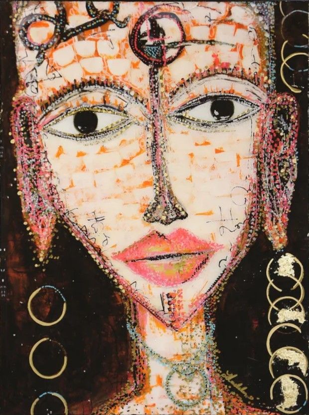 Stylecraft Gold Face Wall Art-1