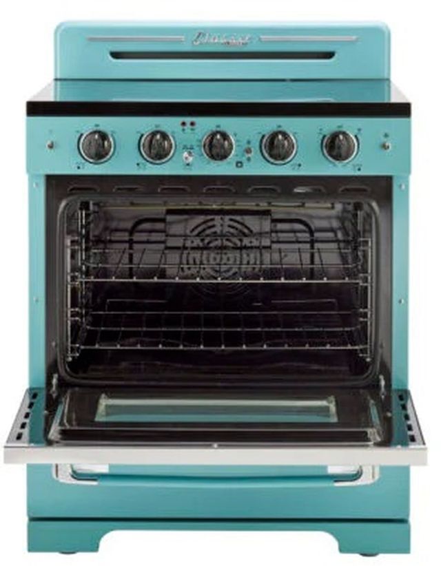 Unique® Appliances Classic Retro 30" Ocean Mist Turquoise Freestanding Electric Range-1