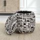 Uttermost® Dialogue Black/White Poof Ottoman-2