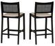 Powell® Beaux 2-Piece Black Cane Barstool-5