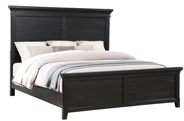 American Wholesale Furniture Hollis Black King Panel Bed-0
