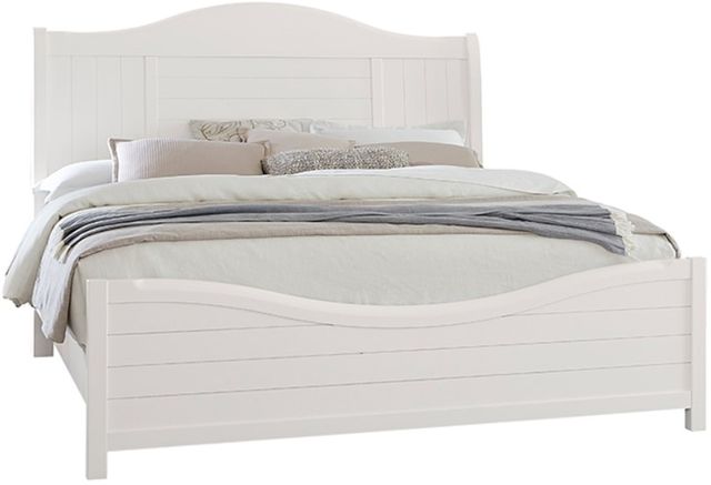 Vaughan-Bassett Cool Farmhouse Soft White Queen Sleigh Bed-0
