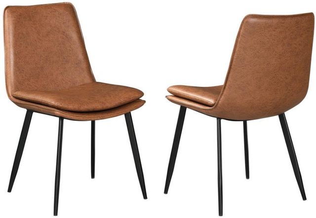 Coaster® Ortega 2-Piece Black/Coffee Upholstered Dining Side Chair Set-2