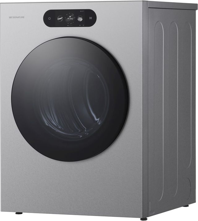 LG SIGNATURE 9 Cu. Ft. Brushed Platinum Steel Smart Front Load Electric Dryer-2