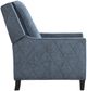 Mazin Furniture Banks II Blue Push-Back Reclining Chair-3