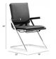 Zuo® Lider Plus Black Set of 2 Conference Chair-4