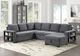 Furniture of America® Stockwell Dark Gray Sleeper Sofa Sectional-0