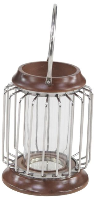 Deco Marche Silver 9" Candle Lantern-1