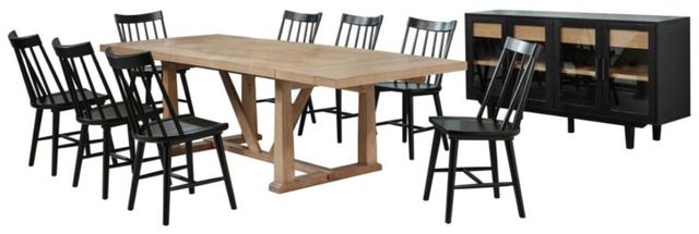 Coaster® Middleton 10-Piece Black/Brown Extension Leaf Dining Set-0