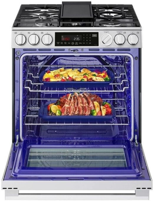 LG 30" PrintProof® Stainless Steel Slide In Gas Range-10