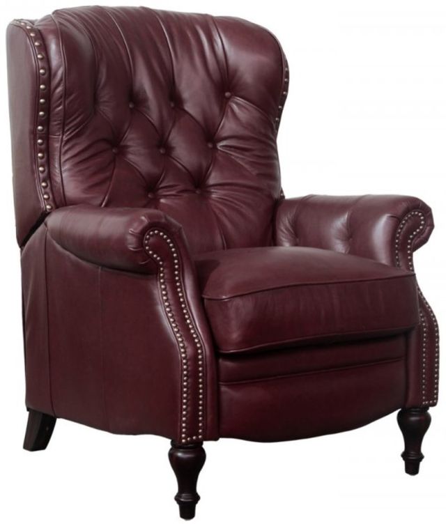 BarcaLounger® Kendall Shoreham Wine Leather Manual Recliner-0