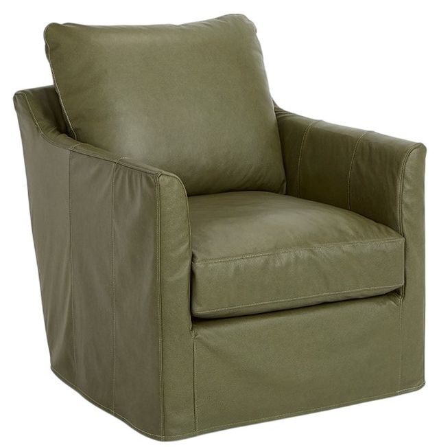 Four Seasons Customizable Scout Leather Slipcovered Swivel Glider -0