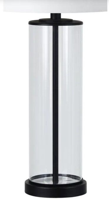 Renwil® Desdemona 2-Piece Clear Glass/Matte Black Table Lamp Set-3