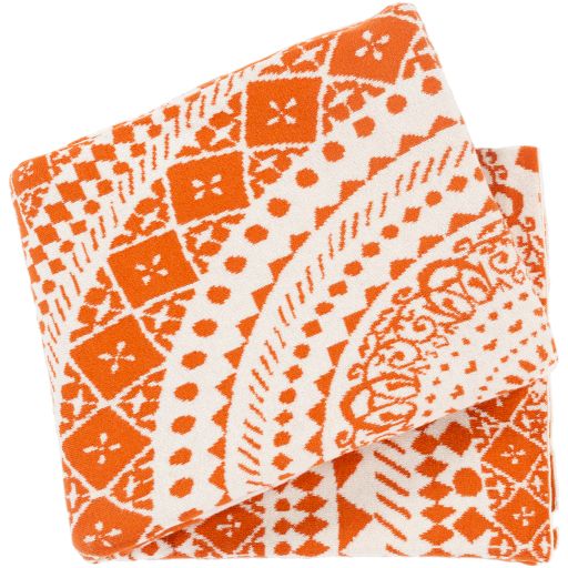 Surya Ekena Burnt Orange 50"x60" Throw Blanket-1