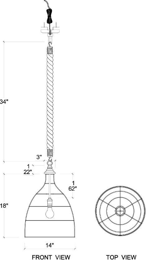 Bramble Customizable Hampton Small Rattan Pendant-2