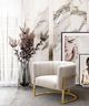 TOV Furniture Magnolia Spotted Cream Chair with Gold Base-3