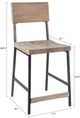 Olliix by INK+IVY Grey Tacoma 24" Counter Stool-1
