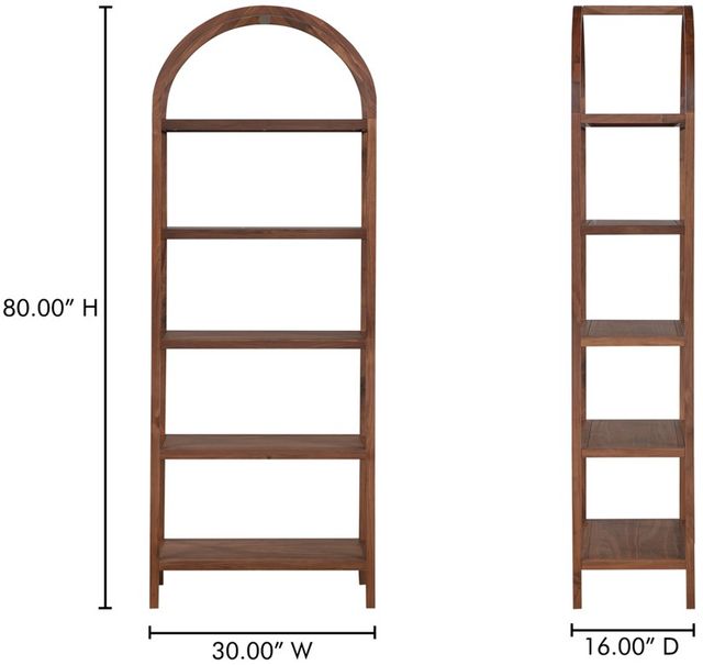 Moe's Home Collection Eero Walnut Bookcase-2
