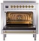 Ilve® Nostalgie II Series 36" Stainless Steel Pro Style Induction Range-1