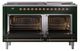 Ilve® Nostalgie II Noblesse 60'' Emerald Green Pro Style Dual Fuel Range with Copper Trim-1