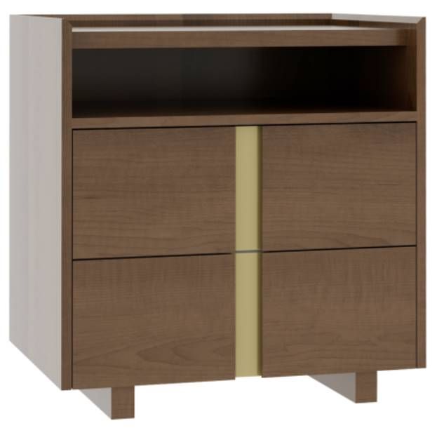 Country View Woodworking Verrado 28" Wood Legs Nightstand with Opening-0