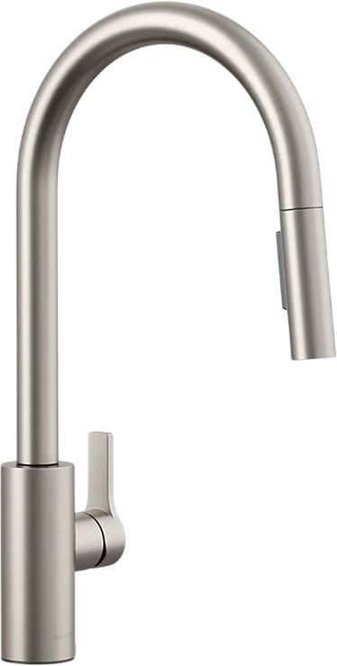 KOHLER® Elate® Vibrant Stainless 17" Kitchen Sink Faucet with 2-Function Sprayhead-0