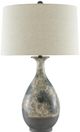 Currey & Company Frangipani Blue/Brown/Natural Table Lamp-1