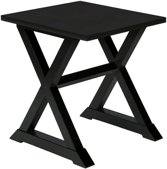 Monarch Specialties Inc. Black Veneer Square End Table-0