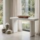 Uttermost® Hagan Limestone Concrete Indoor-Outdoor Console Table-1