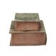 A & B Home 2-Piece Beige/Green Book Box Set-3