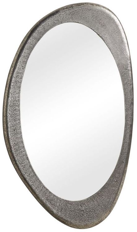 Uttermost® Schiller Antique Nickel Oval Mirror-0