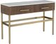 Fairfield® Dimitri Kafe Console Table with White Marble Top-0