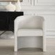 Uttermost® Encompass White Dining Arm Chair-1