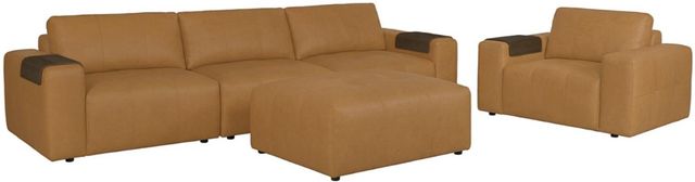 Legends Home Concord Zaftig Parchment Leather Oversized Chair-1