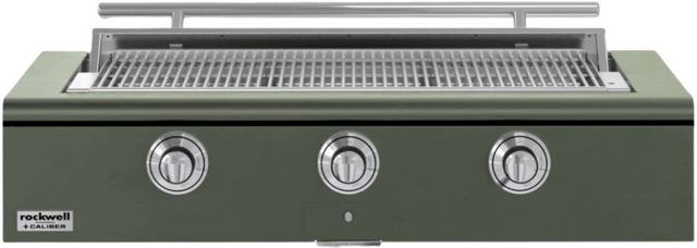 Caliber™ Rockwell Social 3-Burner Olive Built-In Liquid Propane Grill with Chrome Hardware-0