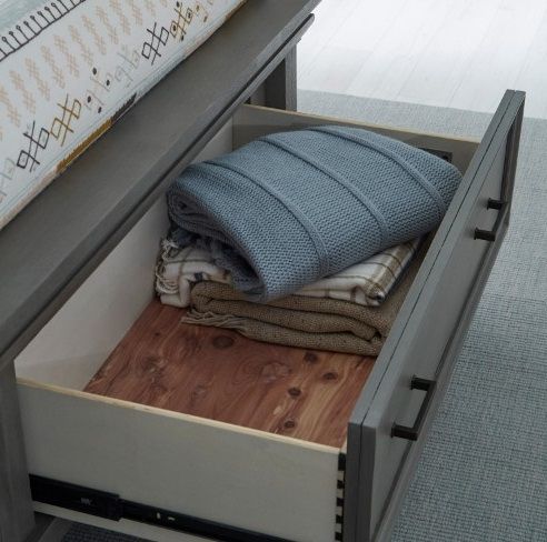 aspenhome® Caraway Aged Slate King Estate Panel Storage Bed-3